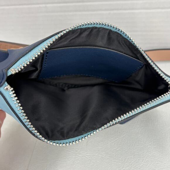 Calvin Klein Belt with Fanny Pack Bag Zip Pouch Blue Adjustable Size S - Picture 3 of 9